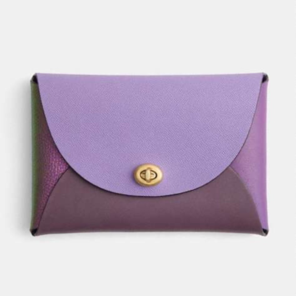 Coach Remade Colorblock Large Pouch (Bright Purple)
